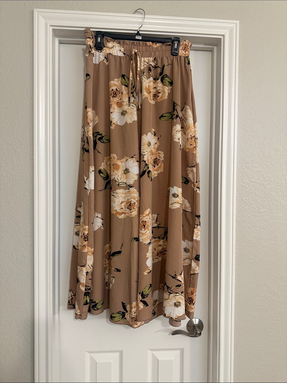 Palazzo Pants Floral Print Elastic Waist